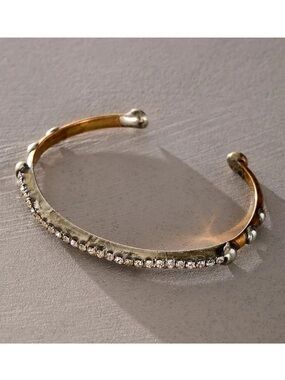 FREE PEOPLE x Robindira Unsworth Mikal Winn Tennis Cuff In Clear Crystal